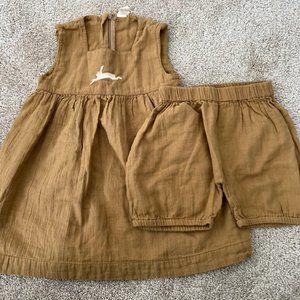 Kate Quinn Butterrum Bunny Gauze 2T Dress